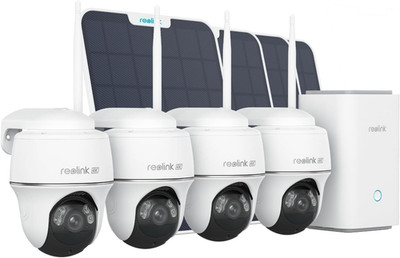 4K Solar Outdoor Security Camera System with 360° Pan Tilt and Smart Detection