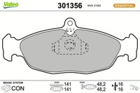 Valeo Bremsbelagsatz, Scheibenbremse 301356 FüR Chevrolet Daewoo Jaguar Opel