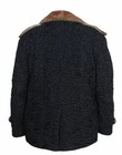 Men's Black Real Persian Lamb Fur Jacket Brown Mink Fur Trim Size Large 48" — photo 4