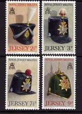 Jersey 1972 Military Caps set mint MNH stamps