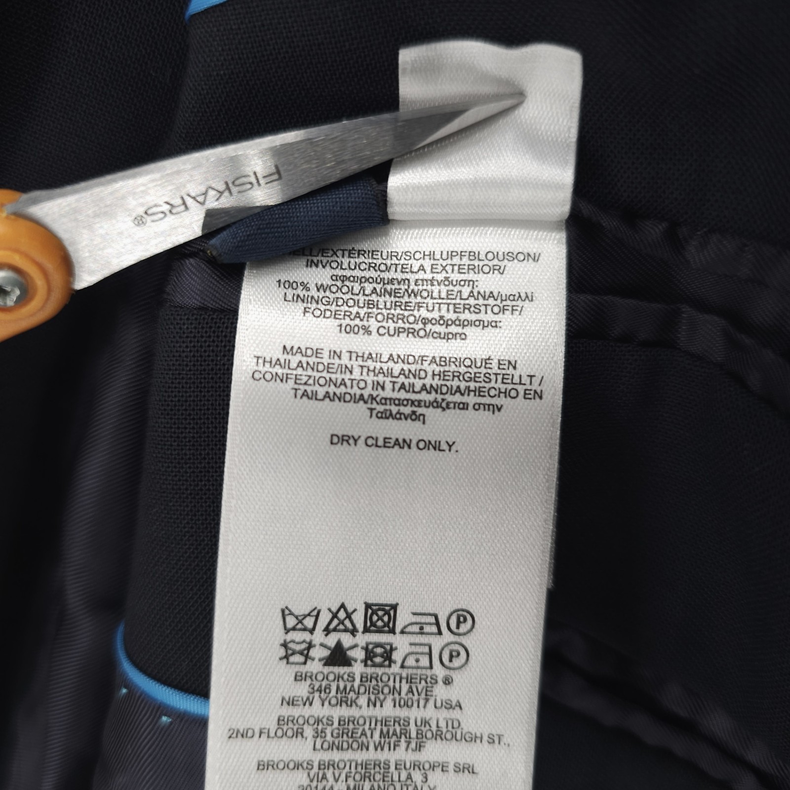 BROOKS BROTHERS  Milano Brookscool REDA 100% Wool Blue Sport Coat Blazer 38R thumbnail 8