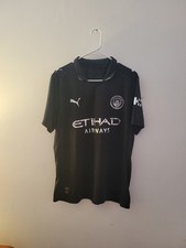 Puma Manchester City 2025/26 Away Soccer Football Jersey Mens Size Large Black
