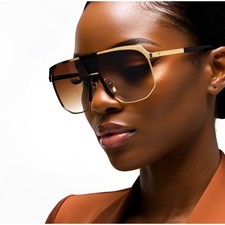 OVERSIZED ONE PIECE SHIELD LENS SHADES SUNGLASSES CASUAL RETRO DESIGNER FASHION
