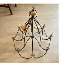 Porta Romana 8-Light Black/Gold Multi-Arm Indoor Chandelier ICL05-8