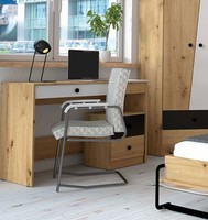 Schreibtisch Computertisch BüRotisch 120Cm Artisan Eiche Weiß Matt 76561181