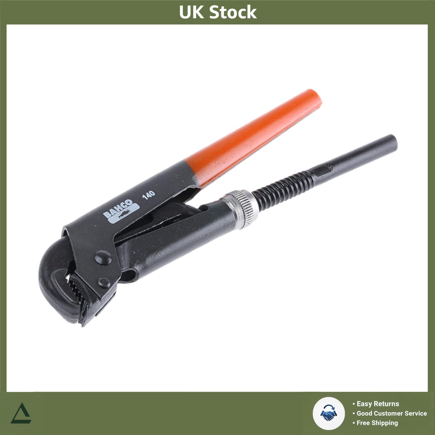 Swedish Model Pipe Wrench Narrow Jaw Anti-Corrosion Treated 210mm