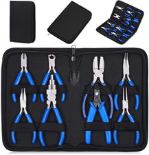 Shynek Jewelry Making Pliers Tools, 8Pcs Micro Jewelry Pliers Set for Jewelry Ma