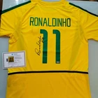 Ronaldinho #11 Signed Autographed Brazil Soccer Jersey With COA