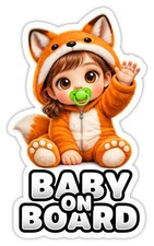 Baby on Board - Kind im Auto Autoaufkleber Fenster Sticker 15x9 cm Mädchen
