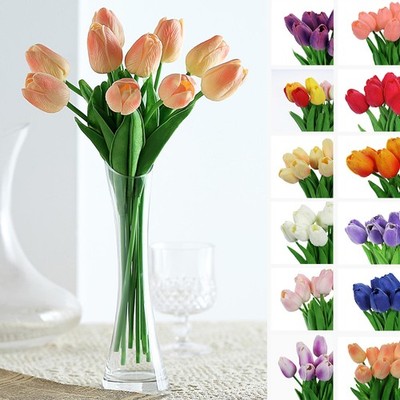 13-Inch Single Stem FOAM TULIPS FLOWERS Party Wedding Home Bouquets Centerpieces