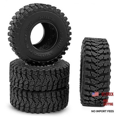 4Pcs 1.0'' Tires Soft Rubber Tires for 1/18 TRX4M Defender 1/24 Axial C Style