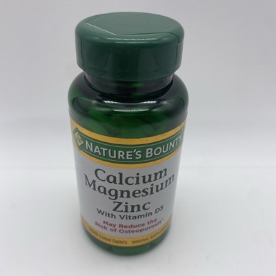 Nature s Bounty Calcium-Magnesium-Zinc Caplets with Vitamin D3, 100 count