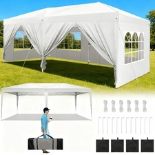 Gazebo Pieghevole 3x6m Impermeabile Stabile Esterno Pop up Gazebo Con 6 Pareti Laterali