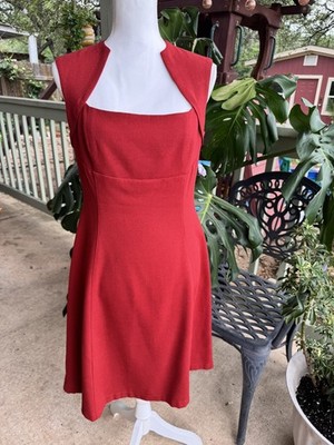 Adolfo Dominguez Women's Designer Red Classy Dress Size 12 