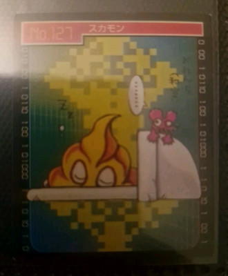 Sukamon Degimon Adventure Sticker #127 Bandai Japanese JAPAN Very Rare MINT