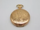 ANTIQUE GOLD FILLED AMERICAN WALTHAM WATCH CO RAILROAD HUNTER POCKET WATCH RUNS