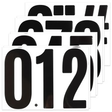 BINLINHONGO 7 Inch Large Number Stickers, 8 Sheets Self-Adhesive Vinyl Black