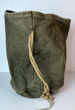 Vintage Olive Drab Canvas Military Bag