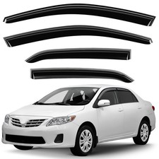 Smoke Tinted Window Deflectors Compatible with Toyota Corolla 2009-2013 - 4pcs