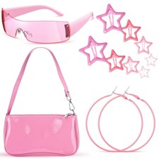 Moucuny 12 Pcs Y2k Accessories Set for Women Y2k Mini Patent Leather Shoulder...