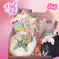 Nail Art Kit Multi-colored Stickers Decals Brushes Rings Props Dip Powders DIY