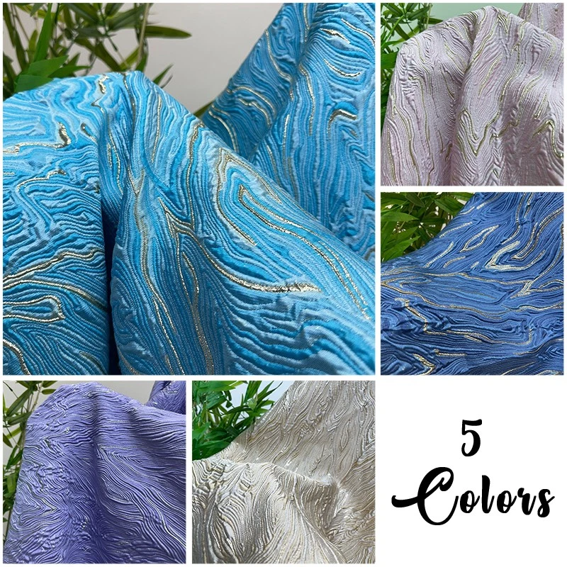 Африканская французская парча ткани жаккард текстура кружева ткани элегантное платье - Изображение 2 из 4