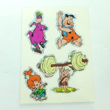 The Flintstones Fred Dino Bam Bam Pebbles Vending Machine Sticker Prism Vintage