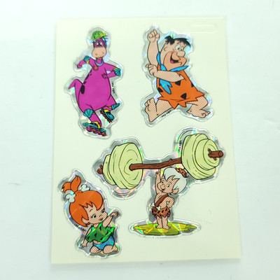 The Flintstones Fred Dino Bam Bam Pebbles Vending Machine Sticker Prism Vintage