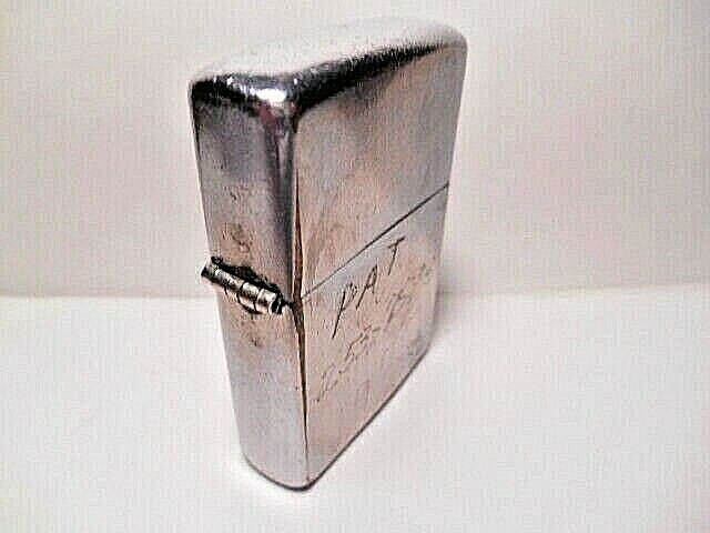 VINTAGE ZIPPO 1973 I- CIGARETTE LIGHTER - ENGRAVED PAT & CHUCK
