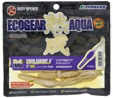 ECOGEAR JUKUSEI AQUA Swim Shrimp 4 inch J05 Pearl Shirasu Set of 6 pcs Sea Bream