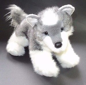 small husky stuffed animal