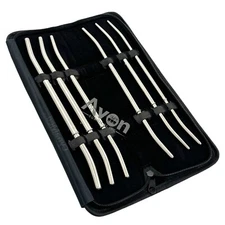 GERMAN PRATT UTERINE DILATOR SET OF 6 CURVED OB/Gynecology Surgical Instruments