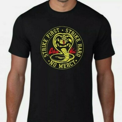 Cobra Kai Karate Kid T-shirt Classic Retro 80s Film Movie Black