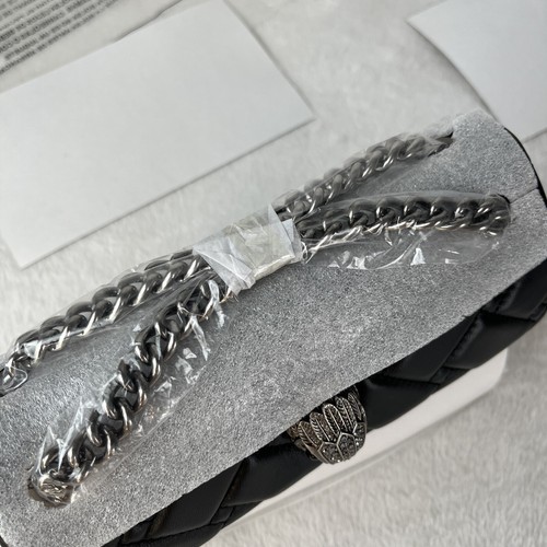 Brand New Kurt Geiger London Women's Leather Mini Kensington Crossbody Silver - Picture 6 of 16