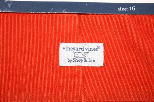 VINEYARD VINES Size 16 Boy's Pant Corduroy CLASSIC FIT Mid Wale CLUB NEW - Picture 2 of 6