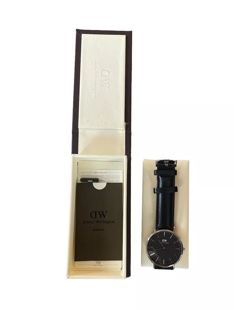 Daniel Wellington Classic Sheffield Watch Black Leather Band 40mm
