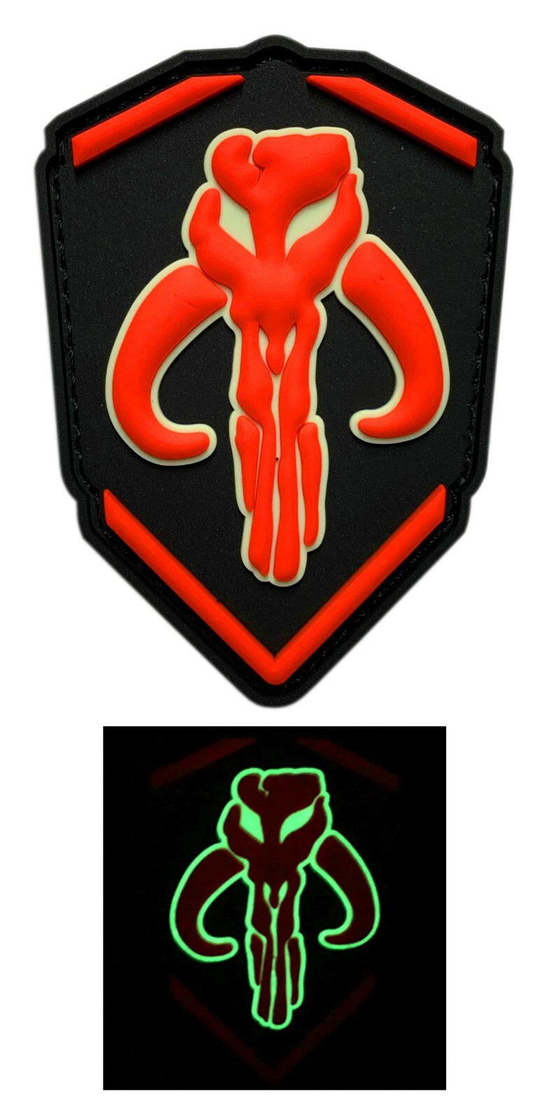 Mandalorian Bounty Hunter Boba Patch (3D PVC -Glow Dark-BN1)