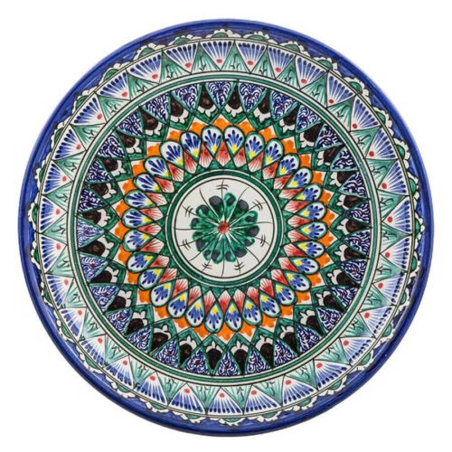 Lagan uzbeko - Rischtan Ляган cuenco de cerámica hecho a mano 46 cm - Imagen 1 de 4