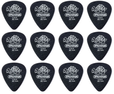 JIM DUNLOP 488 Tortex Pitch Black Std. 0,60 Pack