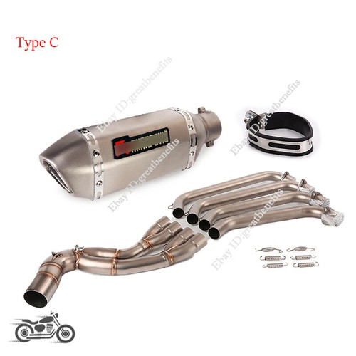Slip For Honda CBR650 CBR650F CB650F 2014-23 51mm Exhaust Front Link Pipe Escape - Picture 5 of 12