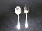 Bridal Veil by International Sterling Silver Baby Set 2pc 4 1/8" Vintage — photo 3