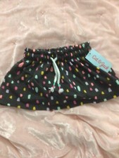 Toddler Baby Girls' Knit Skort Gray Dot Cat  Jack Scooter Skirt Shorts NWT 12M