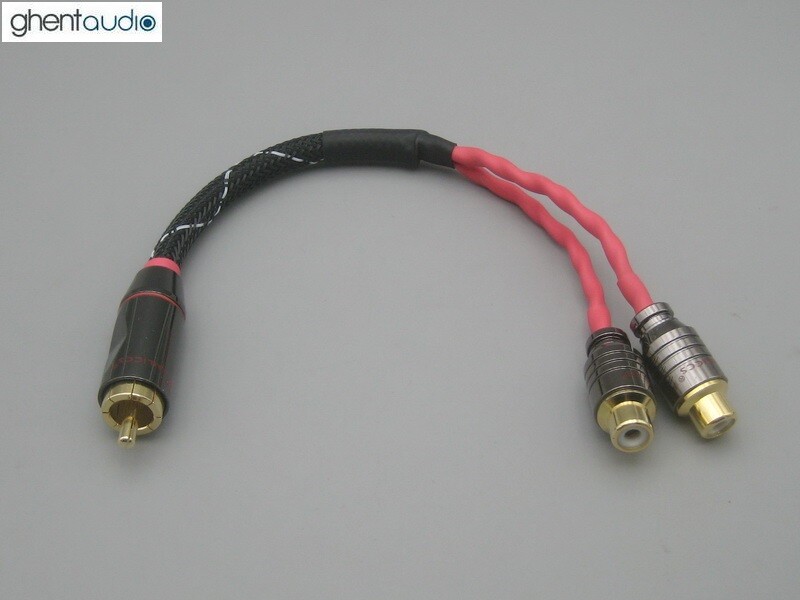 Pair Of 1ft RCA Audio Cables By Ghentaudio - High Quality 4N-OFC For Clear Sound 6 thumbnail image