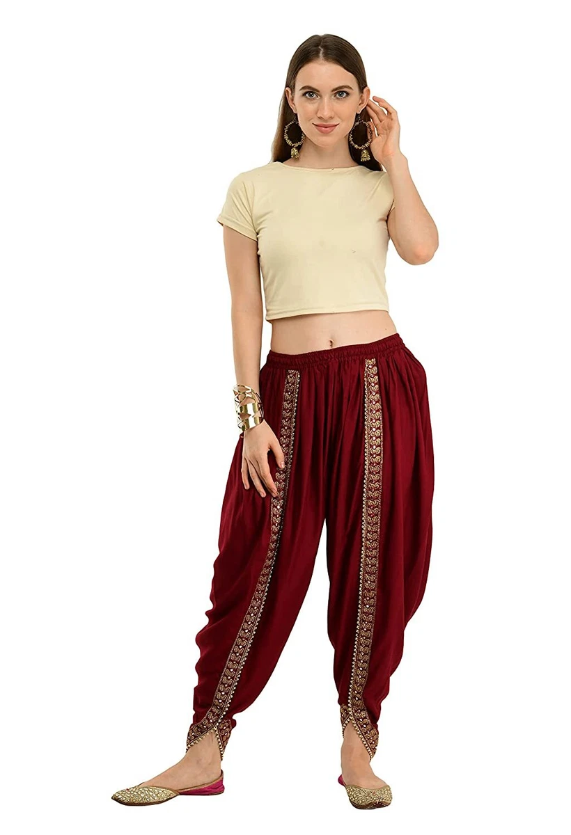 Men's Indian Style Pants: Black Traditional Indian Baggy Pants