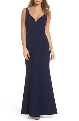 Jill Jill Stuart Sweetheart Neck Gown SZ 2 Midnight Blue