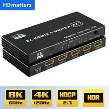 HDMI 2.1 Switch 8K 60Hz HDMI 2.1 Switcher 3X1 4X1 5X1 HDR HDCP 2.3 Dolby Vision