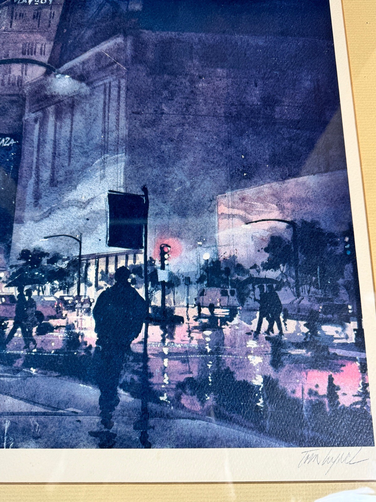 Tom Lynch Chicago Water Tower Playboy Building  “Reflections” Signed Lithograph