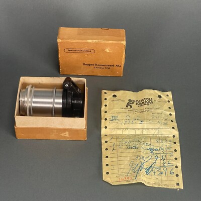 Vintage Ihagee Mikrozwischenstück Microscope Adaptor w/ Box Photo Camera Germany