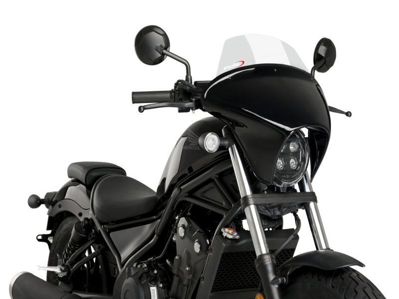 Puig Gloss Blk Housing Clear Batwing Touring Screen For Honda CMX500 Rebel 20-25