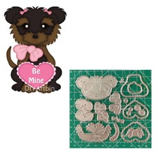 Valentine s Dog Metal Cutting Dies Stencils Scrapbooking Embossing Album Craft